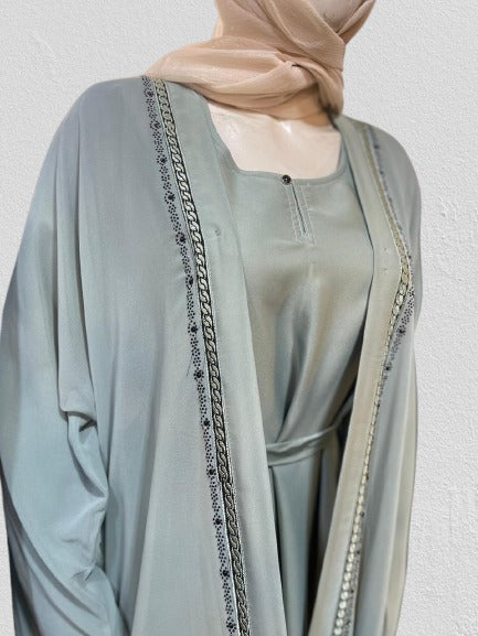 Pearl Mist Double Abaya Inner and uper.