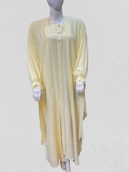 Double Abaya Inner and Uper With Kaftan style.
