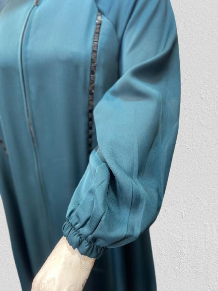 Jade Ziper Abaya With Luxury Design